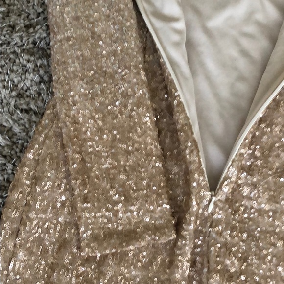 Ombré Gold Sequin Dress Sz 4 - Picture 9 of 9